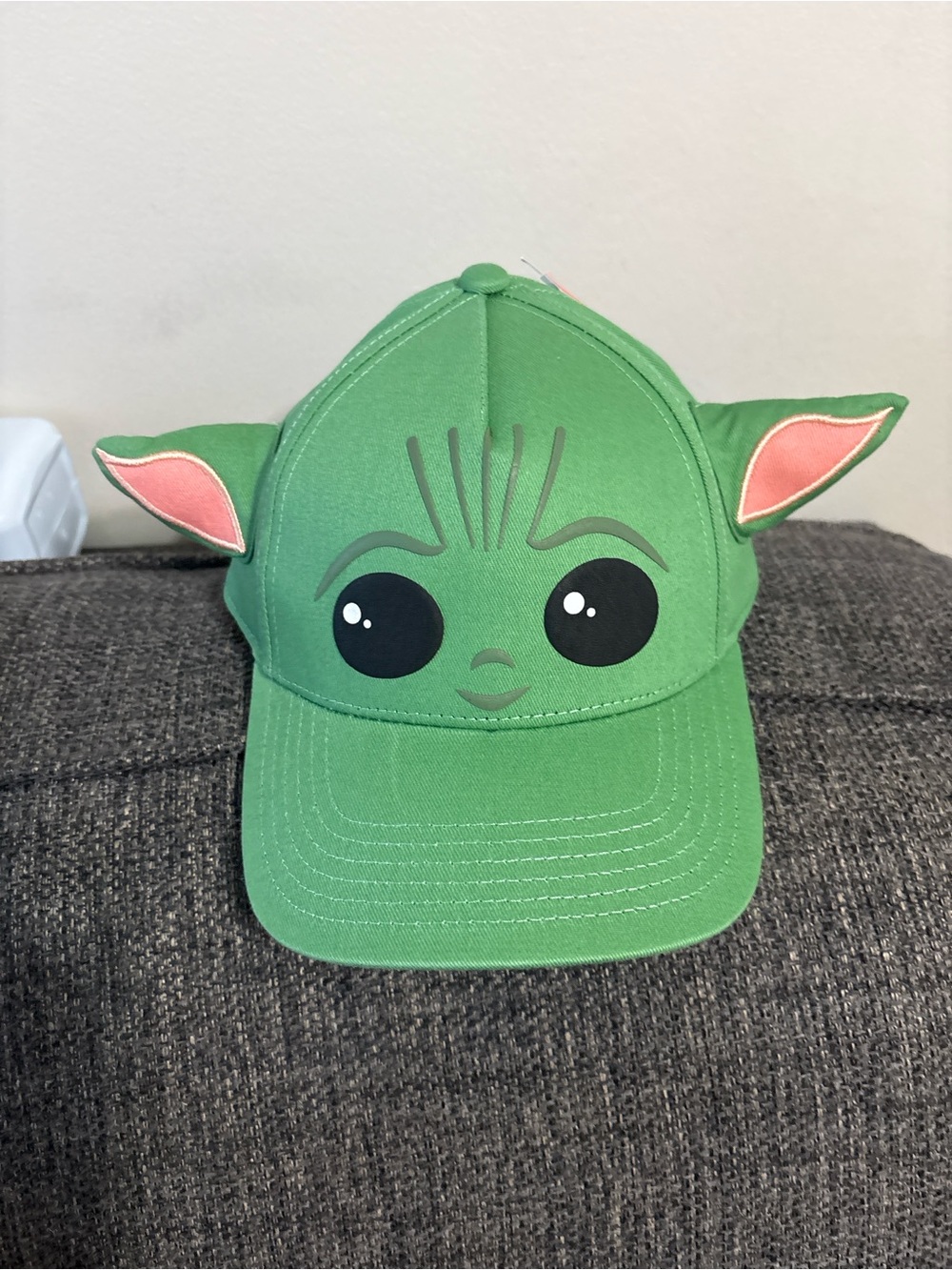 Joe Fresh Green Character Kids Hat with Pink Ear Details